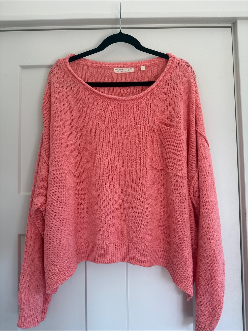 Uncharted Threads loose- knit pullover sweater size L